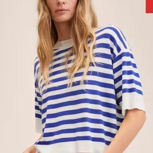 Mango striped knit t shirt